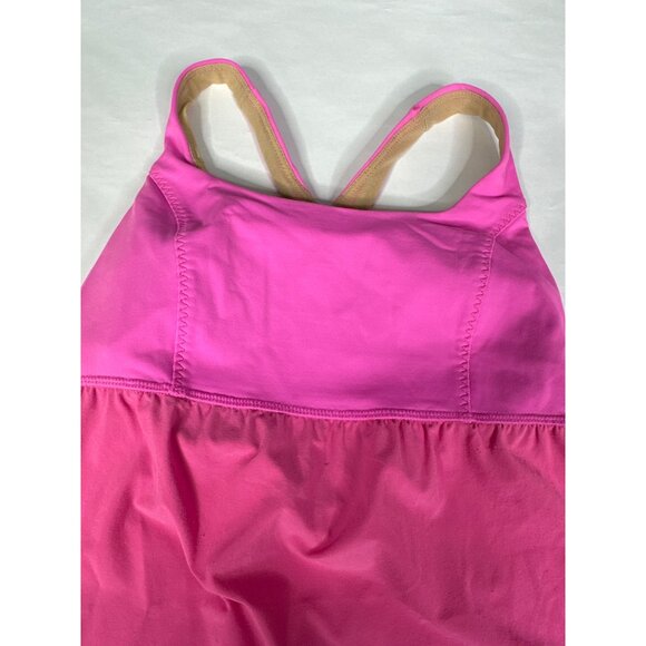 Lululemon Women’s Size 4/6 Pink Singlet Tank Built-In Bra Yoga Running Top - Picture 3 of 7